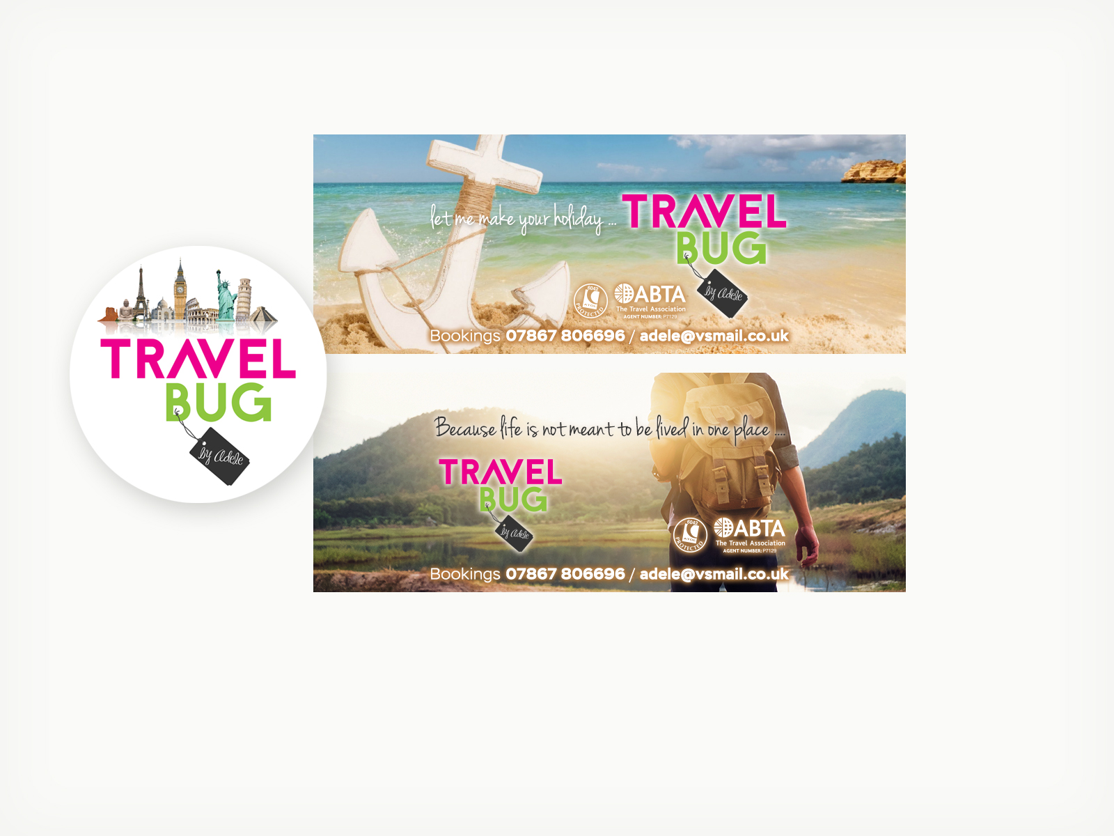 TravelBug by Adele - Social media headers and logo