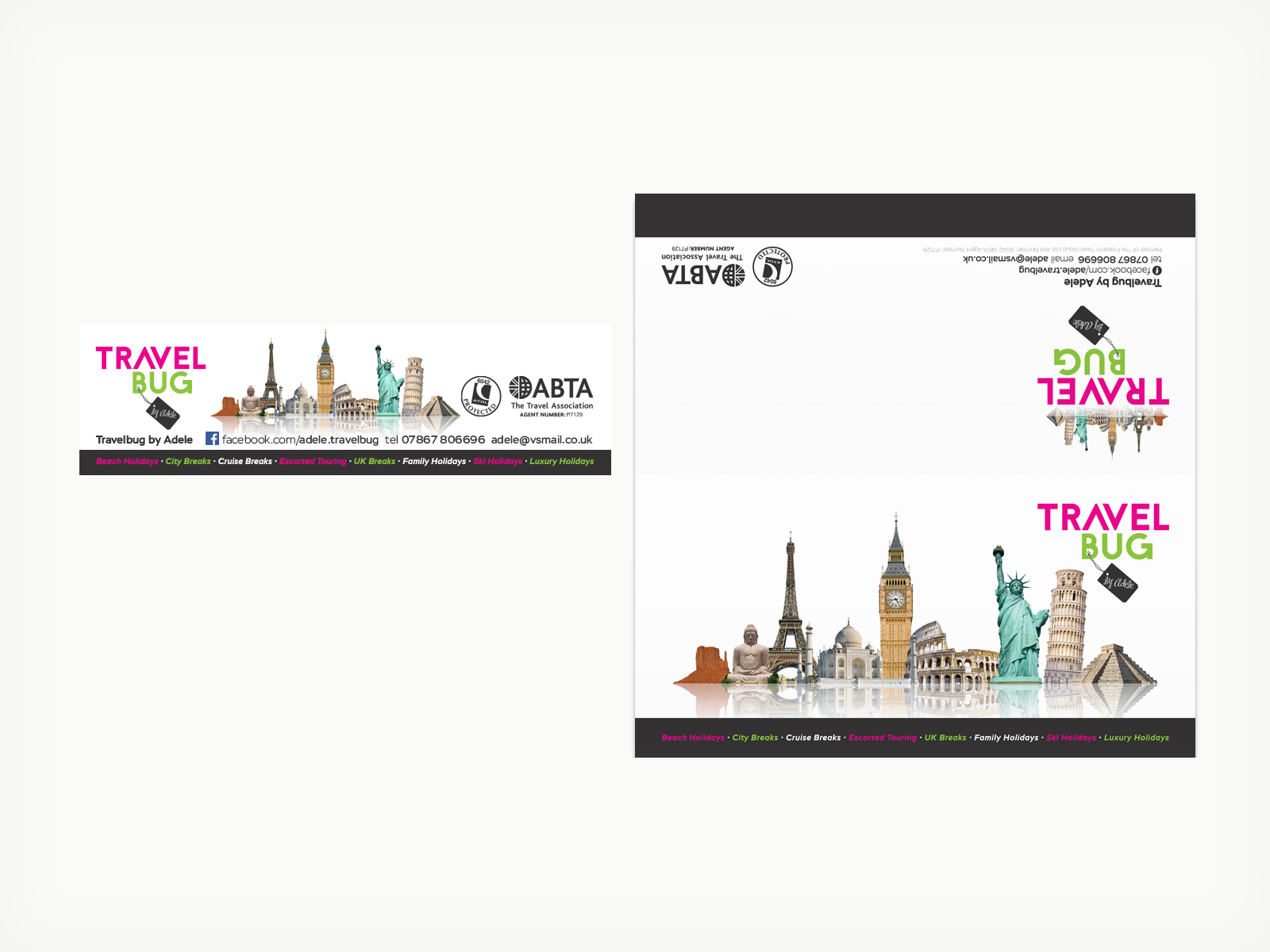TravelBug by Adele - Stationery pack; travel wallet and email footer