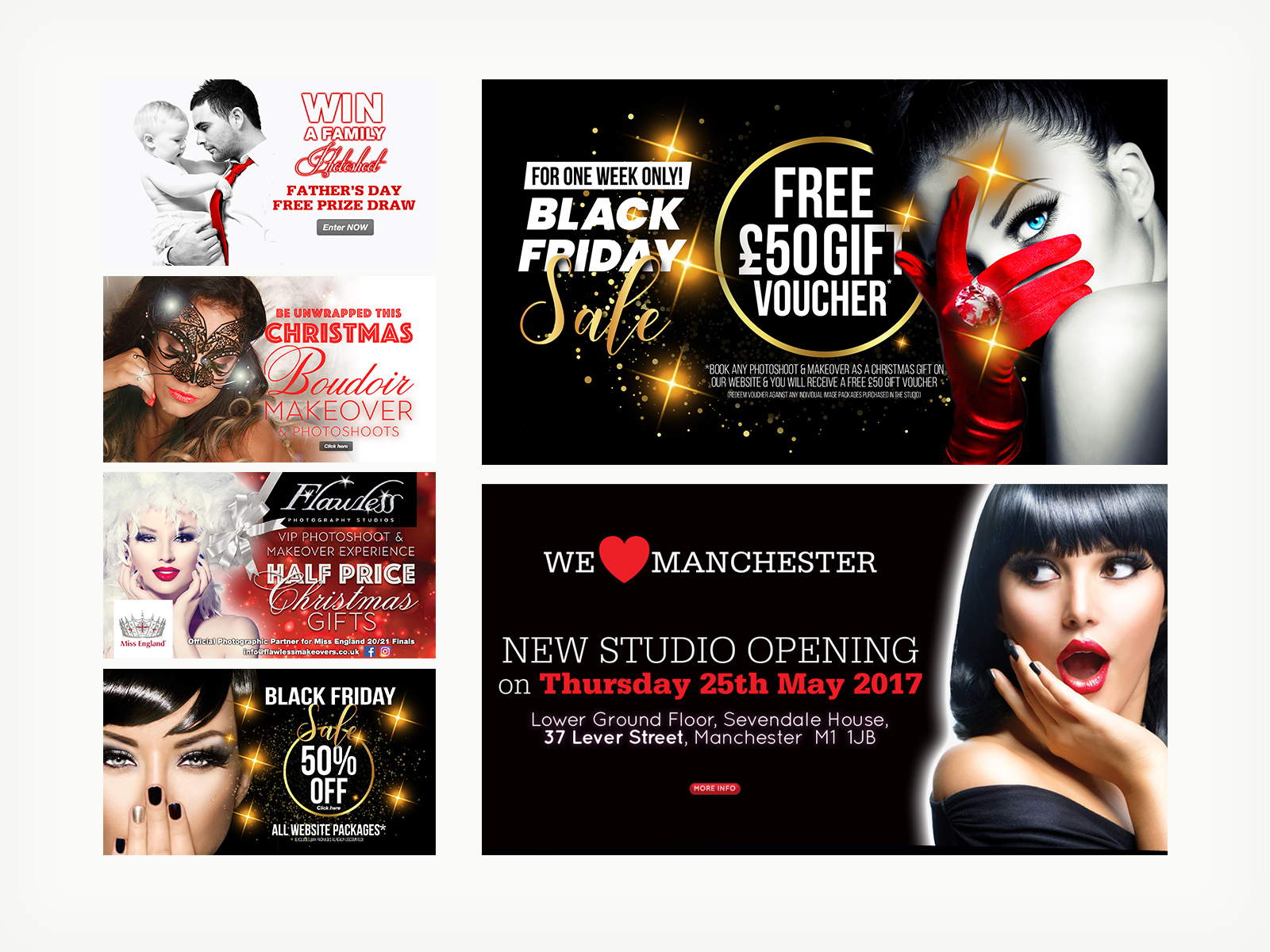 Flawless Photography Studios - Digital, Various Social Media Posts