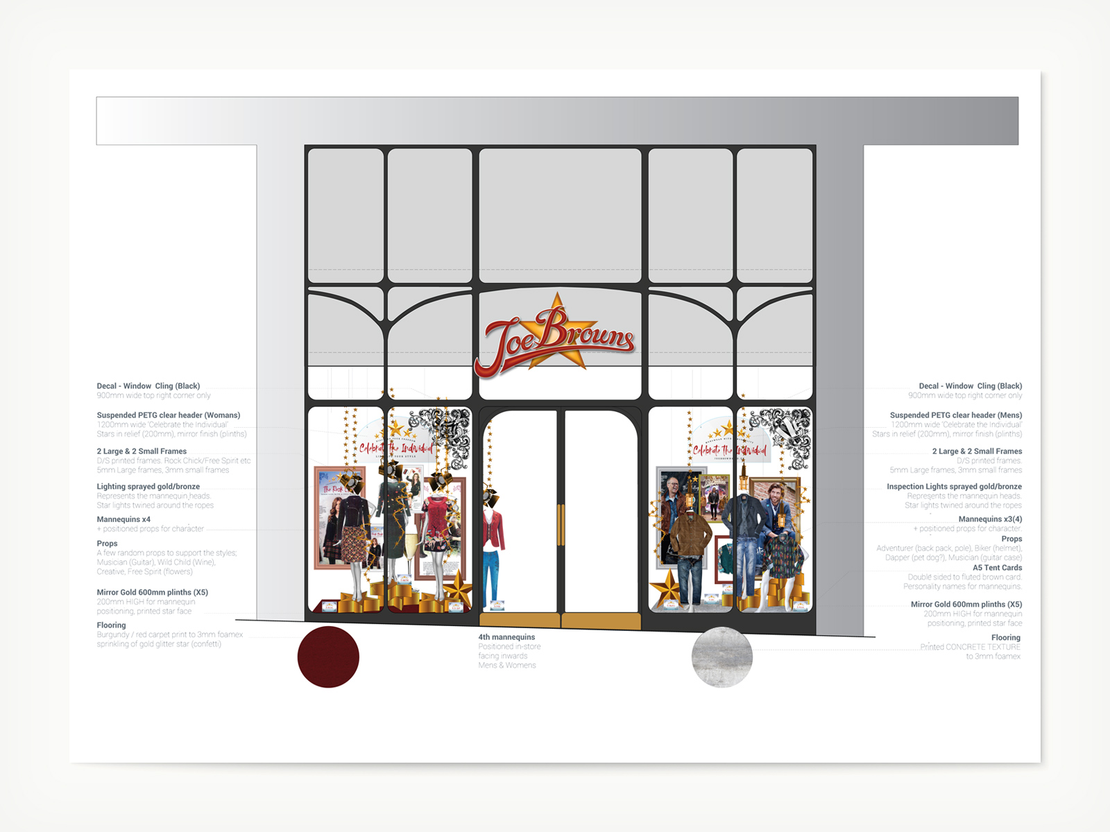 Joe Browns - Meadowhall, Window Display Autumn (visual)