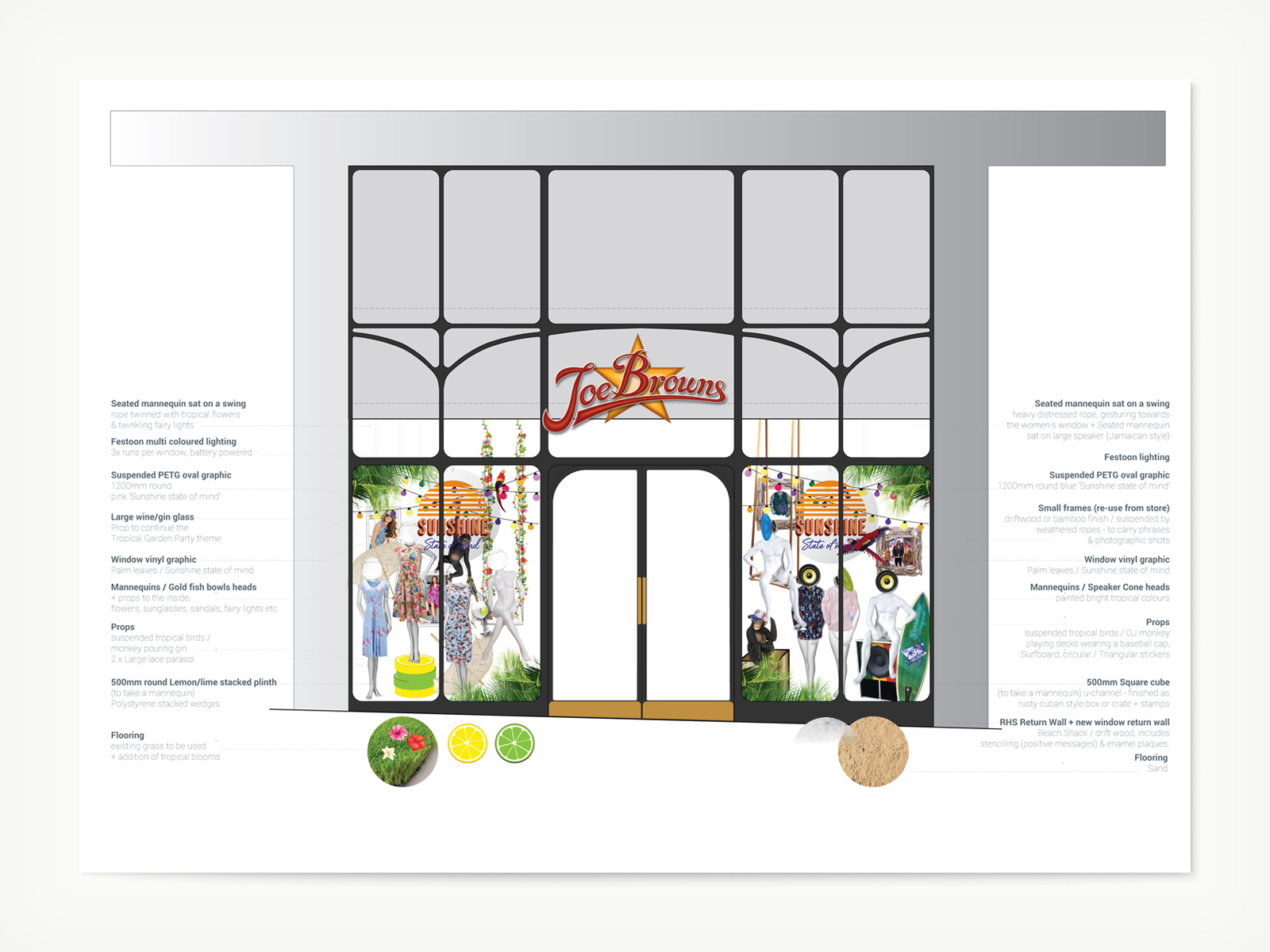 Joe Browns - Meadowhall, Window Display Summer (visual)