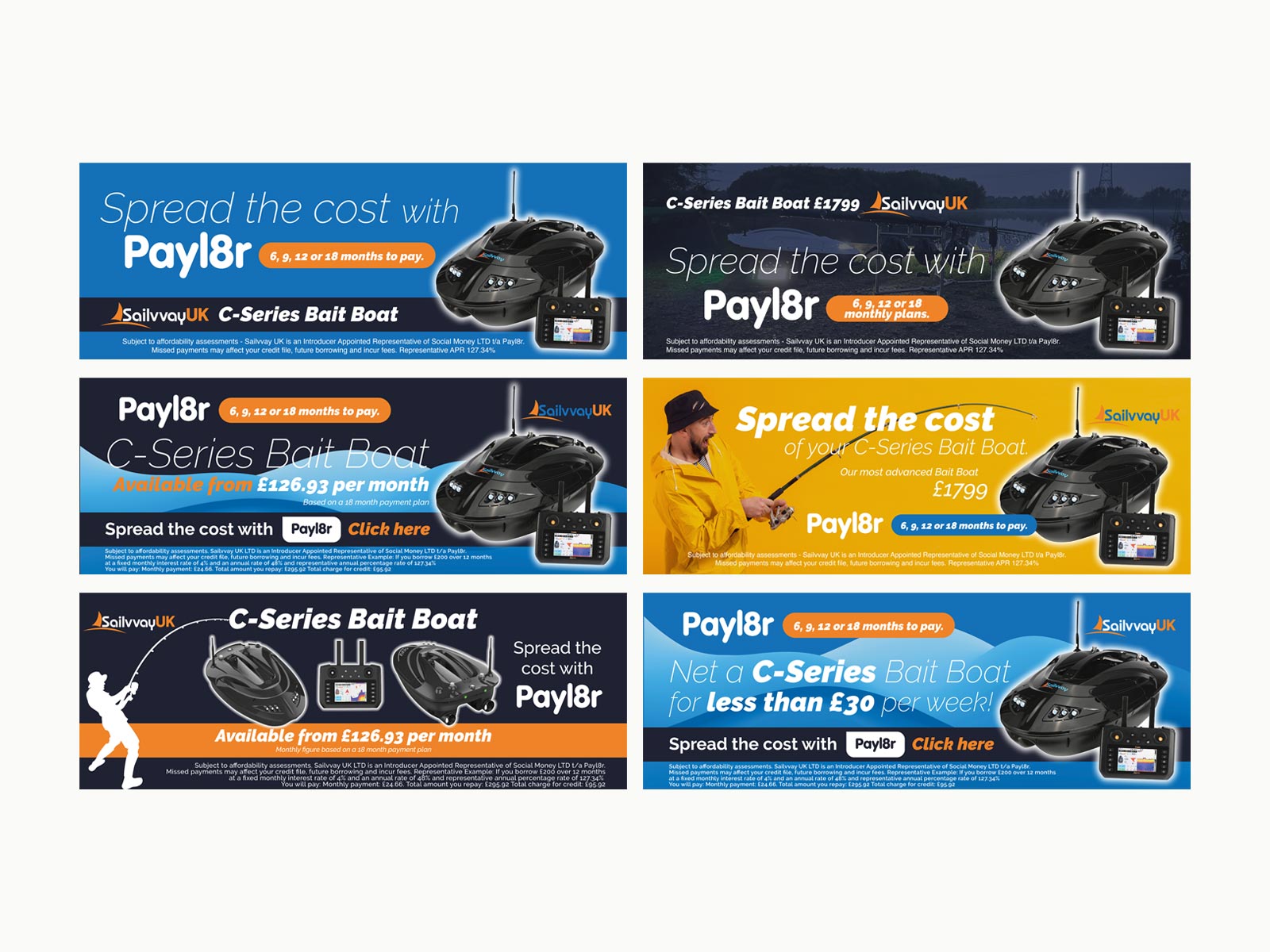 Sailvvay UK Intelligent Bait Boats, web banner options