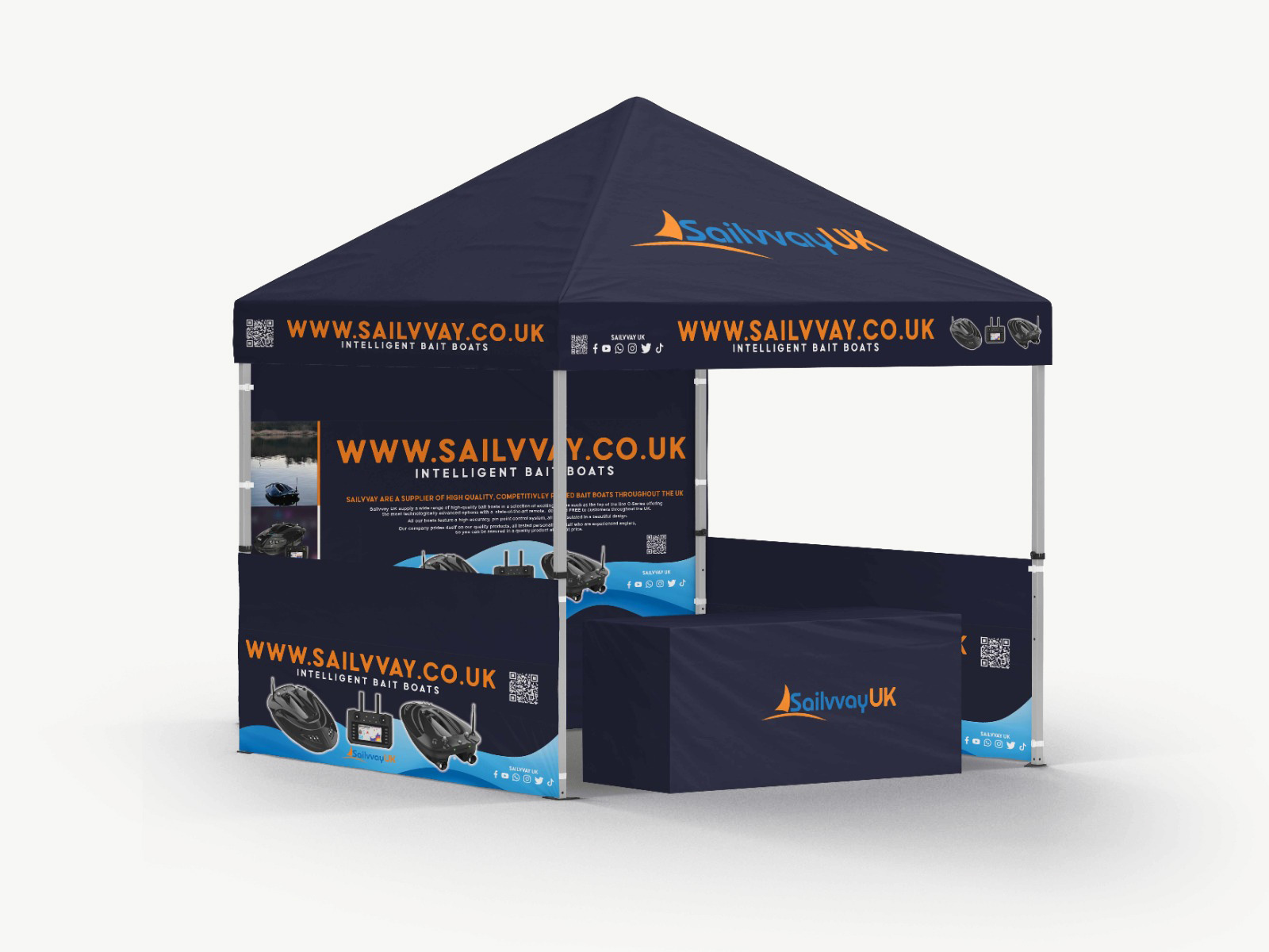 Sailvvay UK Intelligent Bait Boats, 3x3m exhibition Stand
